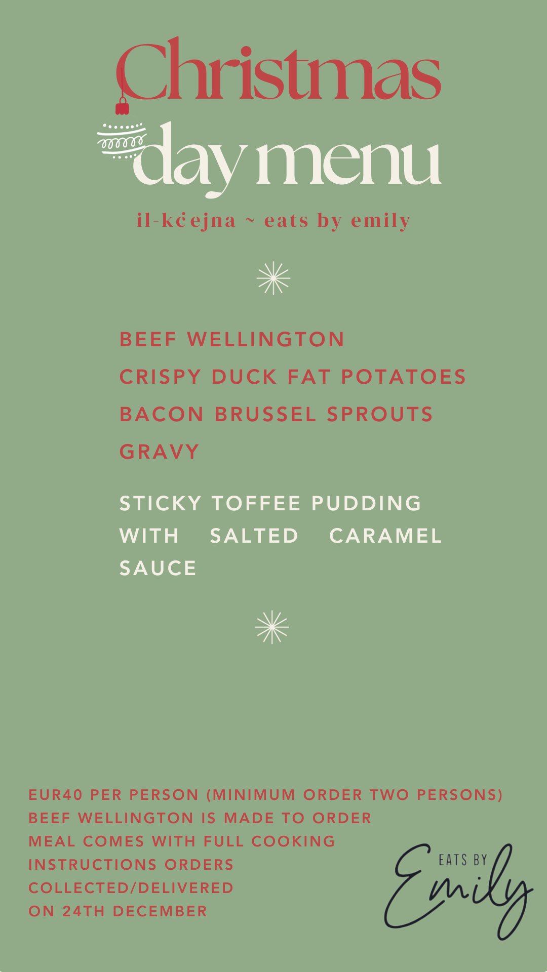 Christmas Day Set Menu