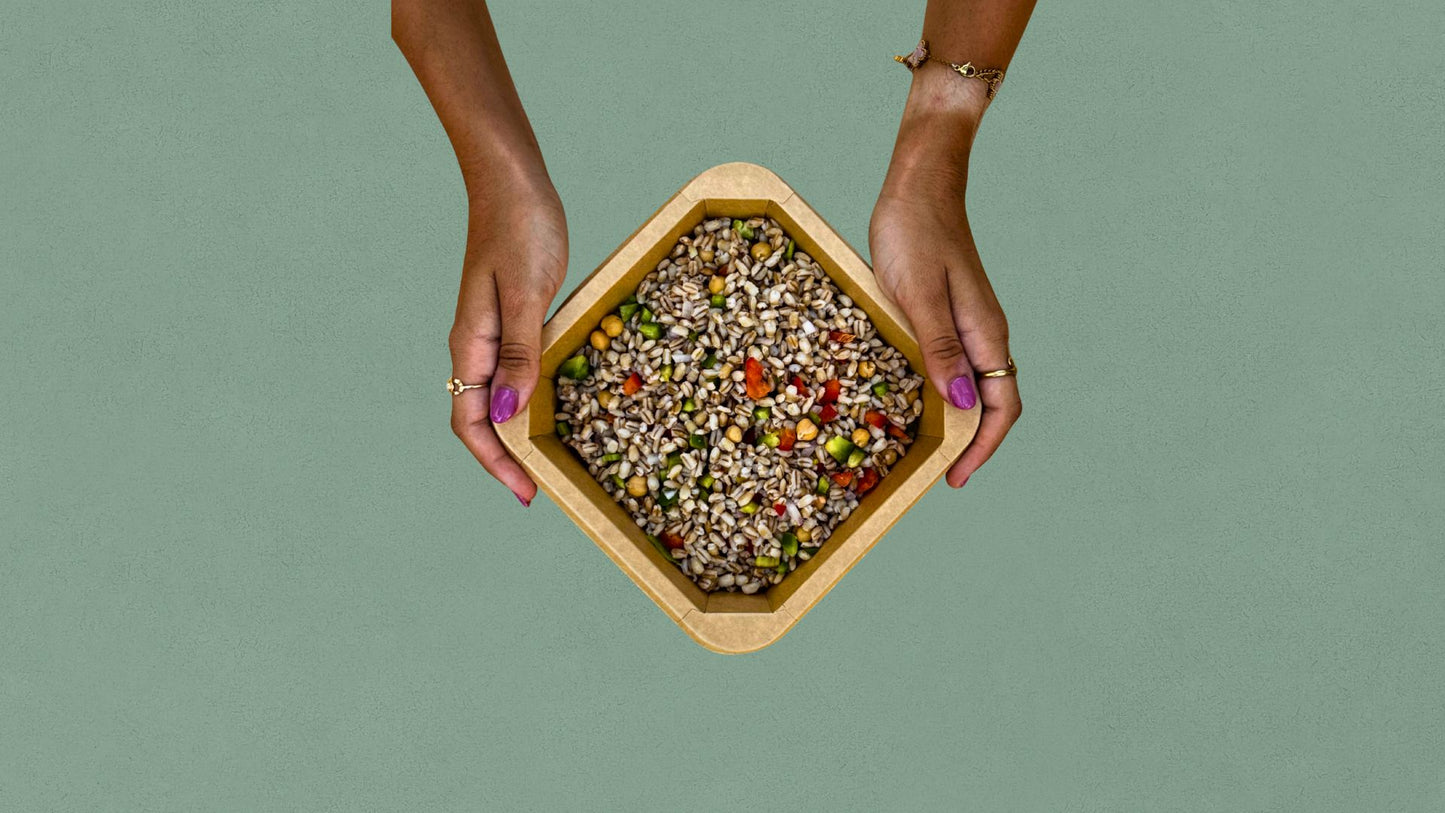 Barley Salad with creamy vinagrette