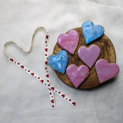 Sugar Heart Shaped Cookies - Pack of 6