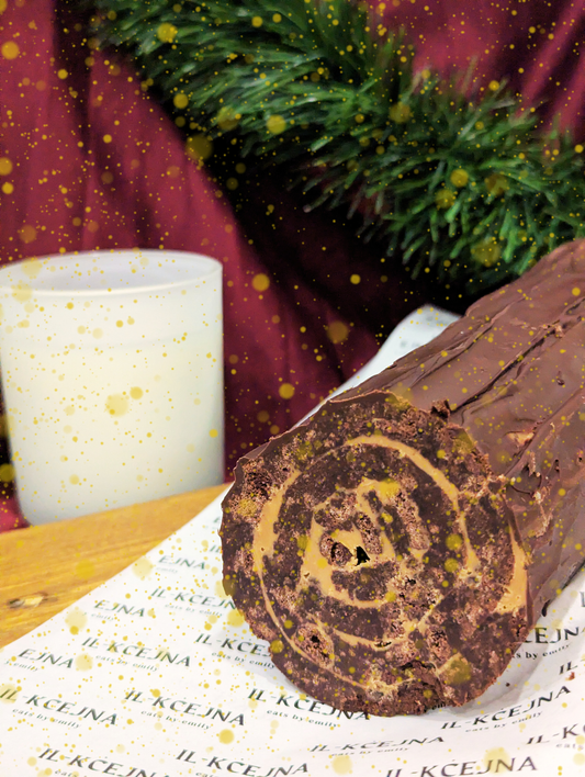 Caramel Cornflake Yule Log