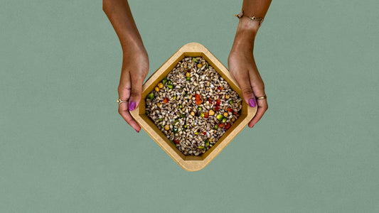 Barley Salad with creamy vinagrette