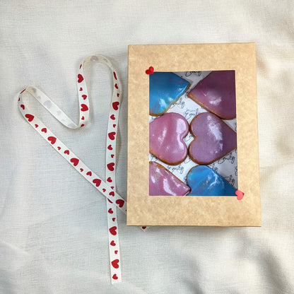 Sugar Heart Shaped Cookies - Pack of 6