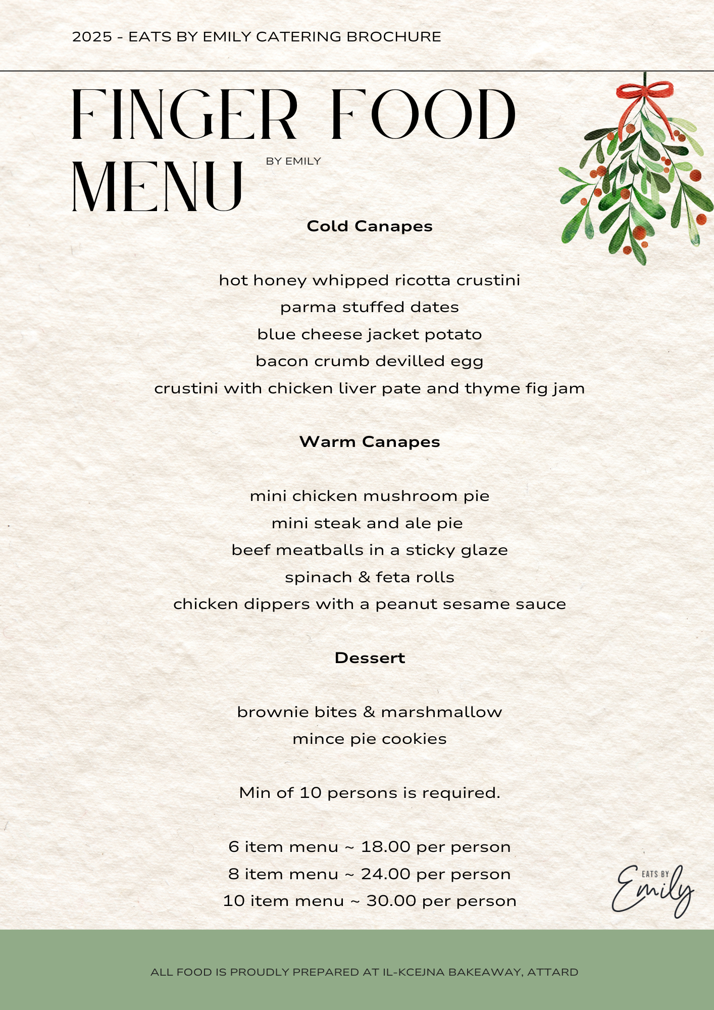Finger Food Menu