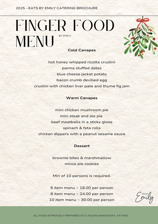 Finger Food Menu