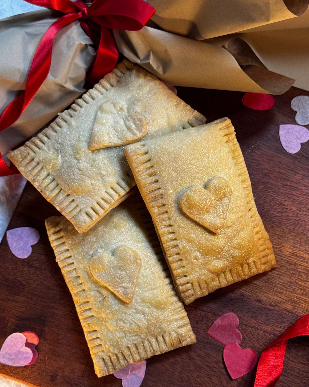 Strawberry Jam filled Pie Love Letters